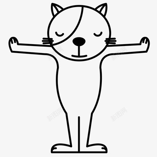猫t字母表动物图标svg_新图网 https://ixintu.com 动物 可爱 字母 字母表 猫t