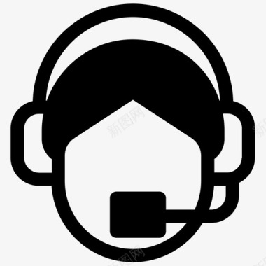 客户服务客户支持耳机图标图标