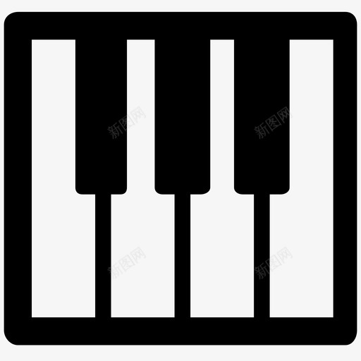 钢琴键乐器音乐图标svg_新图网 https://ixintu.com 乐器 钢琴键 钢琴键盘 音乐