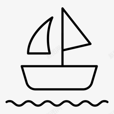 船鱼旅游图标图标