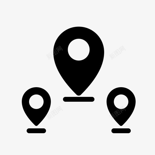 地图图钉位置定位销图标svg_新图网 https://ixintu.com 位置 地图图钉 定位指针 定位标志 定位销