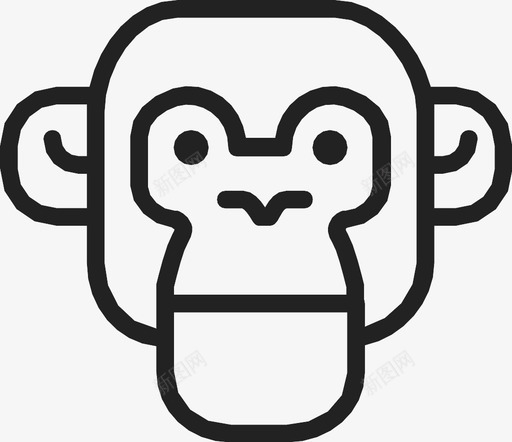 猿猴动物金刚图标svg_新图网 https://ixintu.com 动物 动物园 猴子 猿猴 金刚