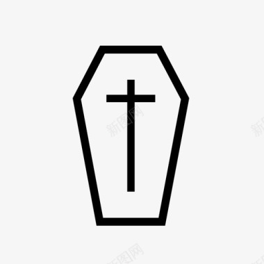 棺材坟墓万圣节图标图标