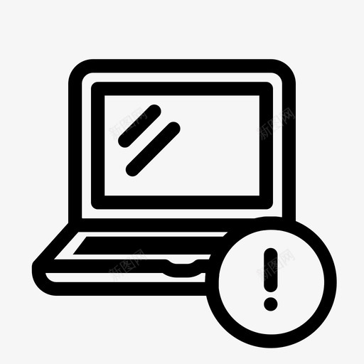 笔记本电脑警报电脑设备图标svg_新图网 https://ixintu.com 电脑 笔记本电脑警报 警告 设备