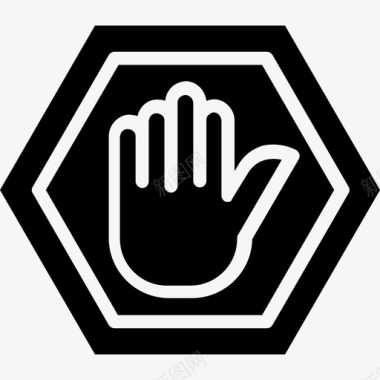 手动停车标志禁止触摸停车图标图标