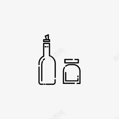 酱汁瓶厨房厨房用具图标图标