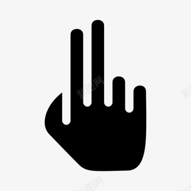 两个手指双击手势图标图标