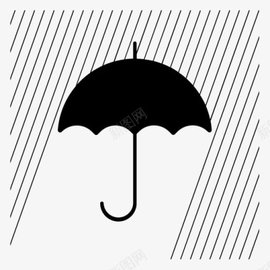 雨伞毛毛雨干燥图标图标