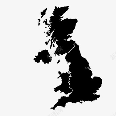 英国边界州图标图标