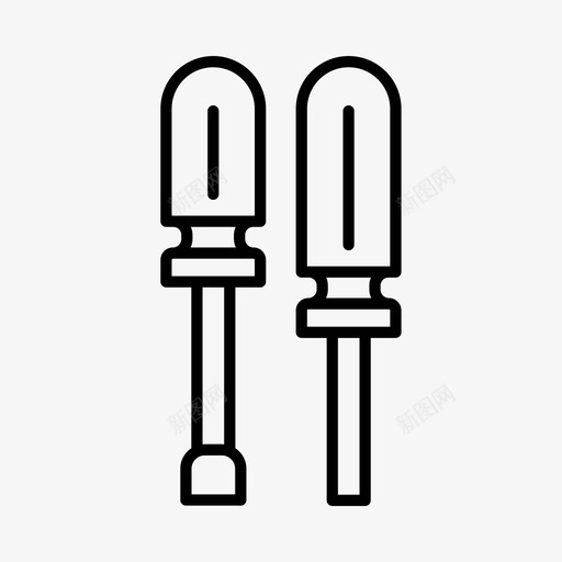 螺丝刀建筑工建筑图标svg_新图网 https://ixintu.com 工具 建筑 建筑工 手工 翻新 螺丝刀