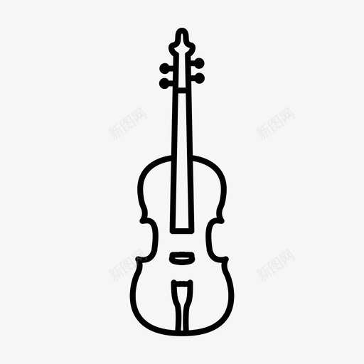 小提琴乐器弦乐图标svg_新图网 https://ixintu.com 乐器 古典音乐 小提琴 弦乐