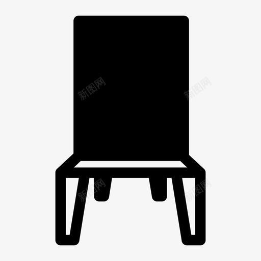 椅子餐椅家具图标svg_新图网 https://ixintu.com 家具 座位 椅子 餐椅