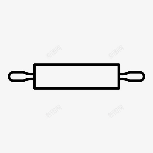 擀面杖厨房工具图标svg_新图网 https://ixintu.com 厨房 厨房工具 工具 擀面杖