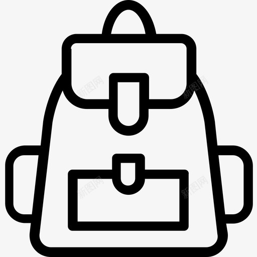 旅行迷彩背包行李图标svg_新图网 https://ixintu.com 包线图标 旅行迷彩 背包 行李