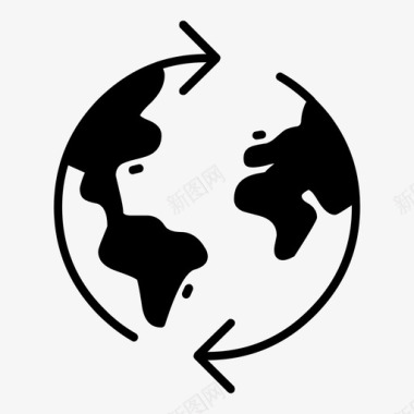 地球生态循环图标图标