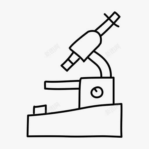 显微镜生物学健康图标svg_新图网 https://ixintu.com 健康 医学 医院 显微镜 生物学