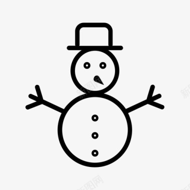 雪人圣诞节寒冷图标图标