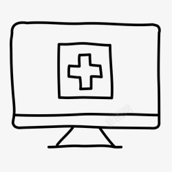 医疗网站急救电脑桌面健康图标高清图片