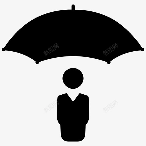 商业安全保险保护图标svg_新图网 https://ixintu.com 保护 保险 商业图标集4 商业安全 盾牌 雨伞