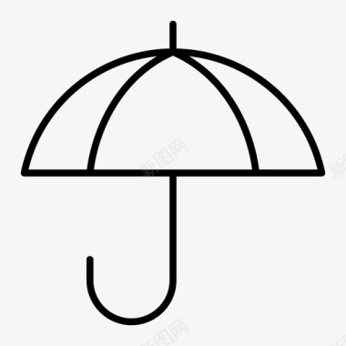 雨伞保险防护图标图标