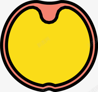 桃子吃食物图标图标