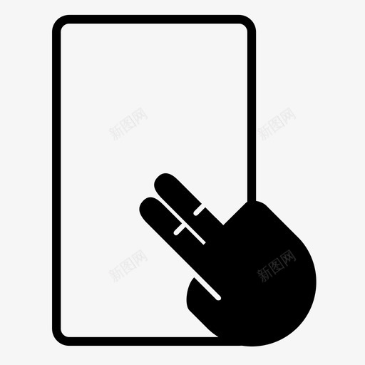 两个手指触摸应用程序多媒体图标svg_新图网 https://ixintu.com 两个手指触摸 多媒体 应用程序 用户界面 触摸手势