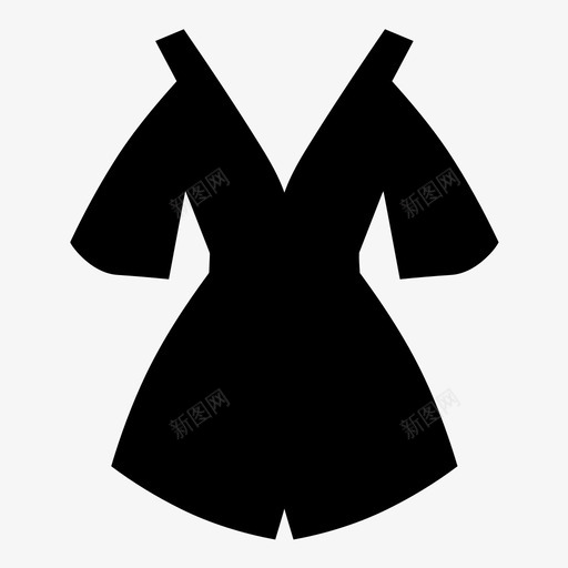连体衣服装时尚图标svg_新图网 https://ixintu.com 时尚 服装 短裤 连体衣 连体裤