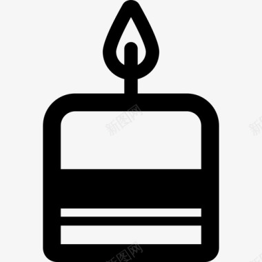 蜡烛和火焰复活节图标图标