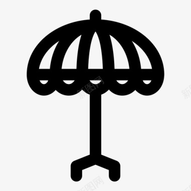 雨伞沙滩户外图标图标
