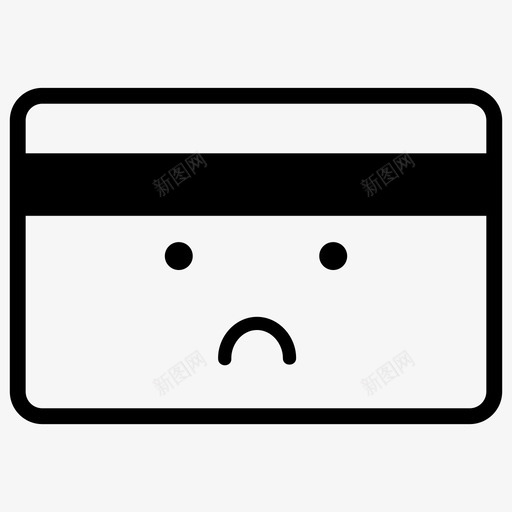 悲伤的信用卡借记卡表情符号图标svg_新图网 https://ixintu.com 借记卡 悲伤的信用卡 支付 烦恼 表情符号