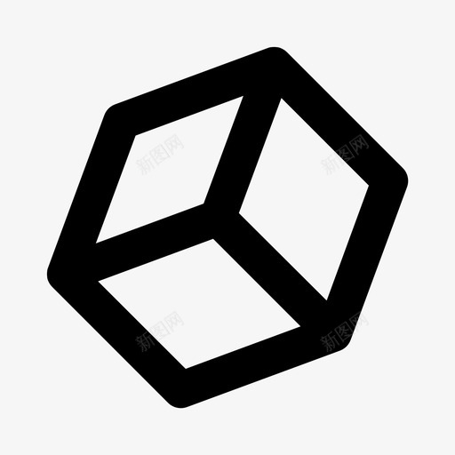 盒子立方体正方形图标svg_新图网 https://ixintu.com 正方形 盒子 立方体