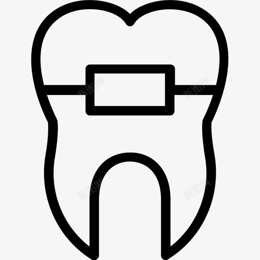牙套牙齿护理牙齿健康图标svg_新图网 https://ixintu.com 正畸 牙套 牙齿健康 牙齿护理 牙齿改善 牙齿线图标