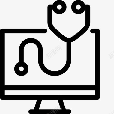 医疗保健计算机在线图标图标