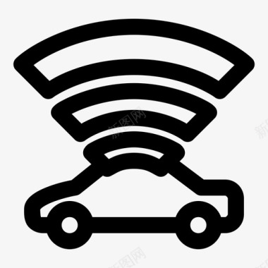 自动汽车连接车辆图标图标
