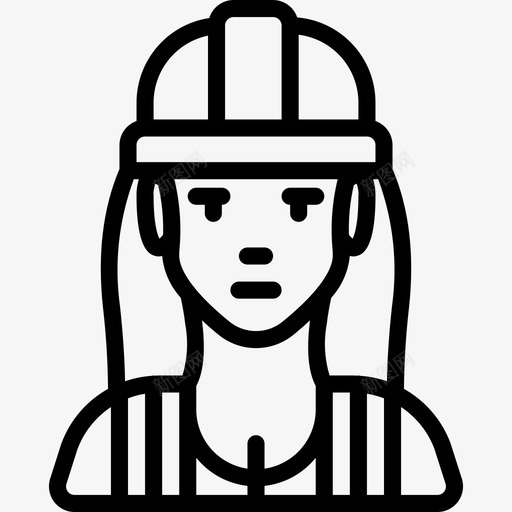女建筑工人工作人图标svg_新图网 https://ixintu.com 人 商人 女建筑工人 工作 职业 职业大纲