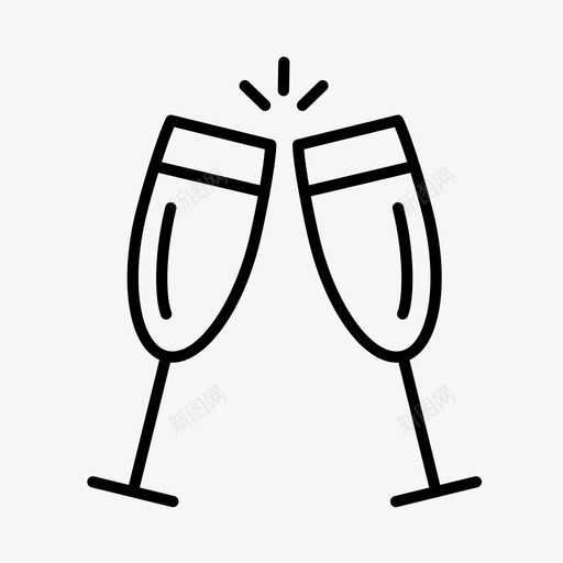 香槟酒精庆祝图标svg_新图网 https://ixintu.com 圣诞节 圣诞装饰 庆祝 汽酒 酒精 饮料 香槟