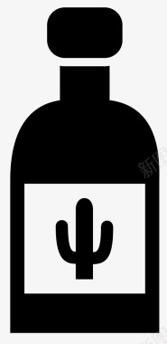 龙舌兰酒瓶装图标图标