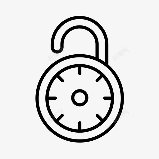 解锁组合锁打开图标svg_新图网 https://ixintu.com 安全 打开 挂锁 组合锁 解锁