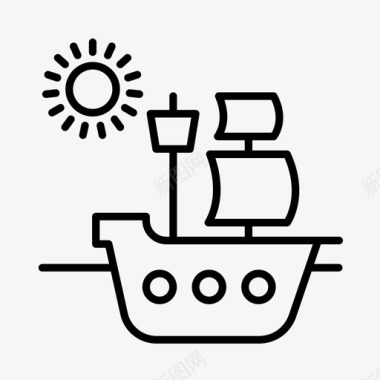 船海盗海盗船图标图标