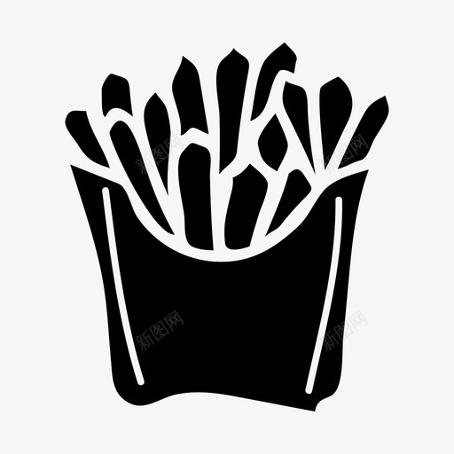 薯条快餐食物图标svg_新图网 https://ixintu.com 土豆 垃圾 快餐 薯条 食物