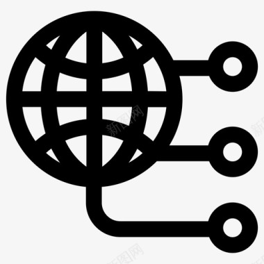 连接地球仪网络连接图标图标