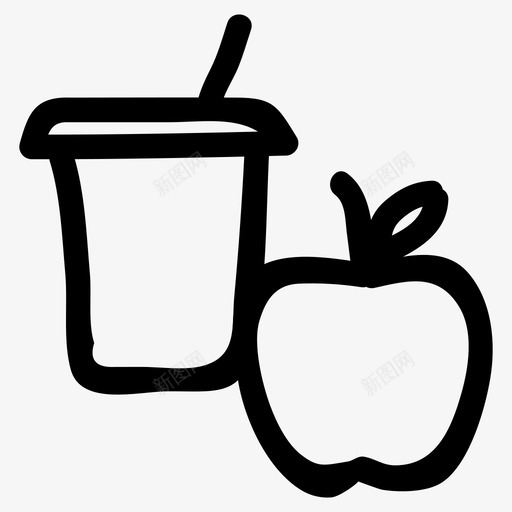 果汁苹果水果图标svg_新图网 https://ixintu.com 果汁 水果 苹果 酒店 食品和饮料手绘