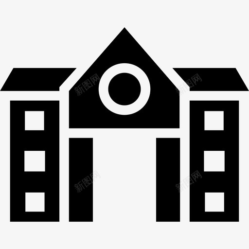 图书馆建筑历史建筑图标svg_新图网 https://ixintu.com 博物馆 历史建筑 图书馆 学校 建筑 建筑雕文图标 纪念馆