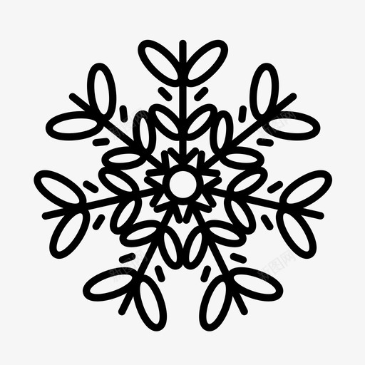 雪花装饰品节日图标svg_新图网 https://ixintu.com 冬天 圣诞节 节日 装饰品 雪花