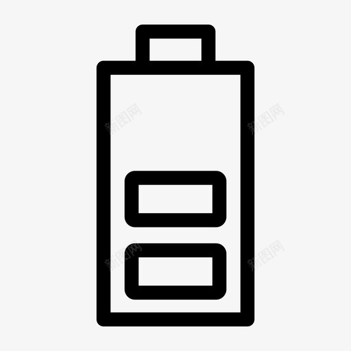电池电池的一半充电图标svg_新图网 https://ixintu.com 充电 电力 电池 电池的一半