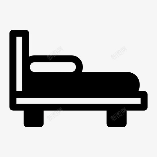 床家里的床放松图标svg_新图网 https://ixintu.com 休息 家里的床 床 放松 睡觉