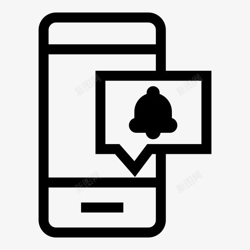 电话留言手机通知图标svg_新图网 https://ixintu.com 手机 电话留言 短信 通知