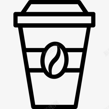 纸质咖啡杯咖啡杯咖啡外卖图标图标