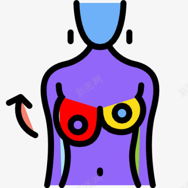右胸隆胸身体图标图标