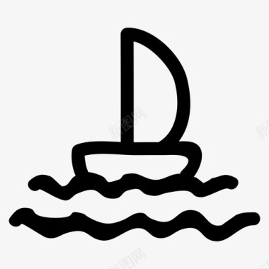 船划船浮图标图标